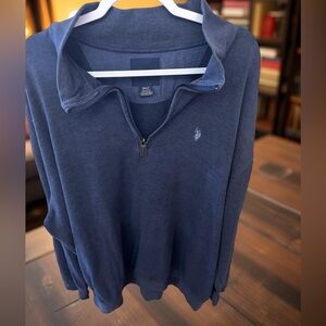 U.S. Polo Assn 3XLT Zip Pullover Big Tall Preppy Classic Casual Lightweight